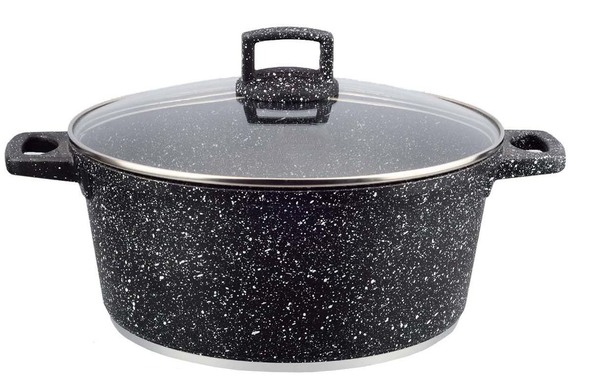 Kazan olla de cerámica de granito de 4 L de 24 cm para una cocción sin grasa