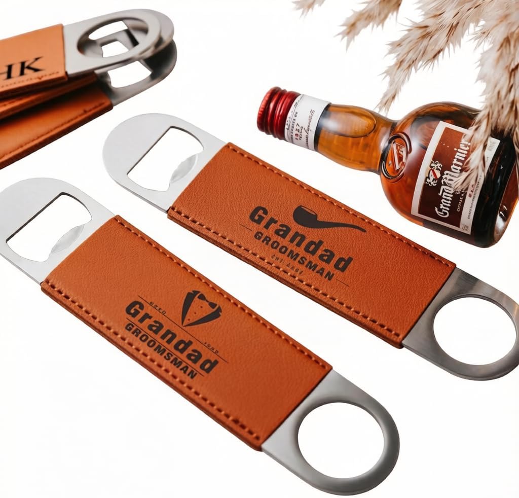 100PCS Custom Bottle Opener, Personalized Beer Bottle Opener, Color Printing/Laser Engraving Your Photo/LOGO/Text on Double-Sided for Bar, Restaurant, Party, Wedding Favors, Groomsmen Gifts
