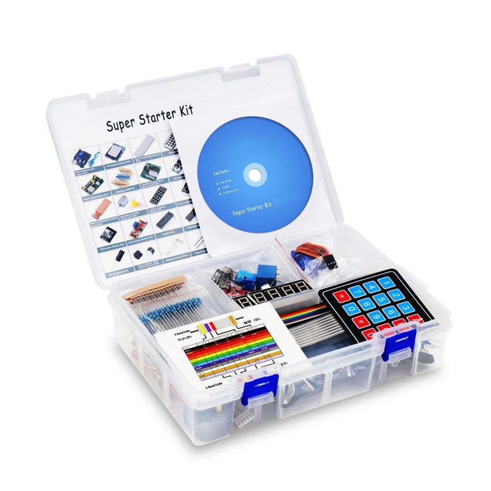 Kit d'apprentissage Arduino R3 anti-erreur pour débutants avec platine et capteurs complets