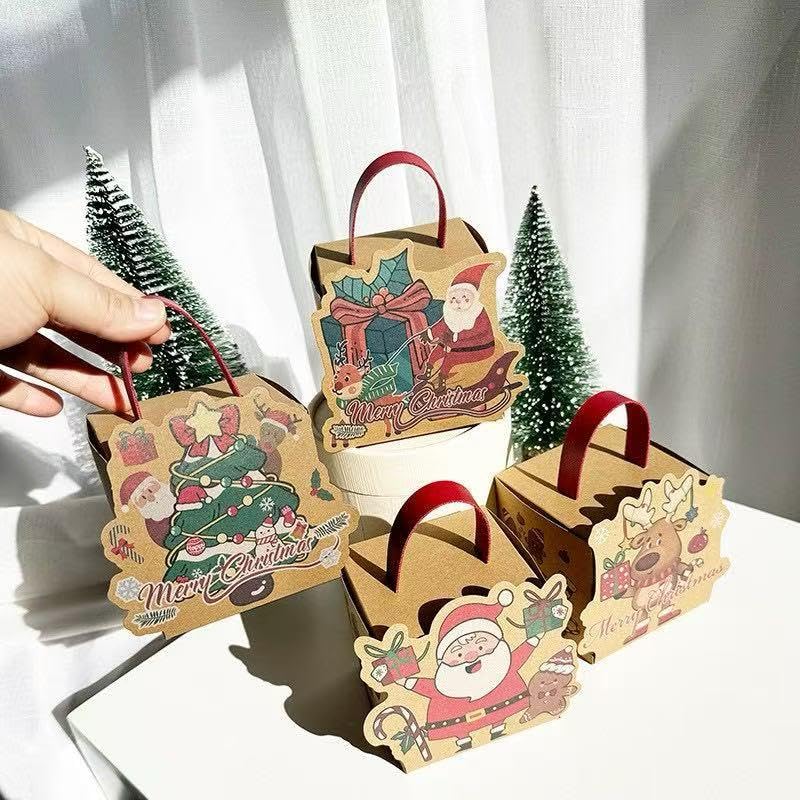 10 PCS Christmas Goody Candy Boxes Cardboard Xmas Treat Boxes with Handles 3D Christmas Favor Boxes with Vibrant Print for Party Gifts Candy Chocolate Treats and Cookies Favors (Classical Style) 10 PCS Christmas Goody Candy Boxes Cardboard Xmas Treat Boxes with Handles 3D Christmas Favor Boxes with Vibrant Print for Party Gifts Candy Chocolate Treats and Cookies Favors (Classical Style)