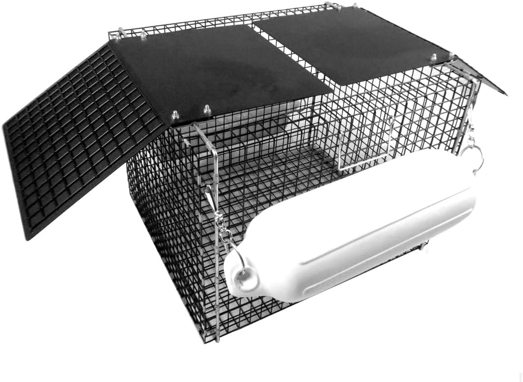 Outdoor Water Solutions Floating Turtle Trap – Heavy Duty Aluminum Frame, No Bait Required, Humane & Maintenance Free Traps for Ponds, Lakes, and Aquatic Wildlife Control - Made in The USA