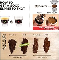 Vista 2 de Cápsula de café reutilizable, vaina de café rellenable de acero inoxidable para preparar espresso 230ML/8OZ, cápsula de metal V-ertuoline compatible