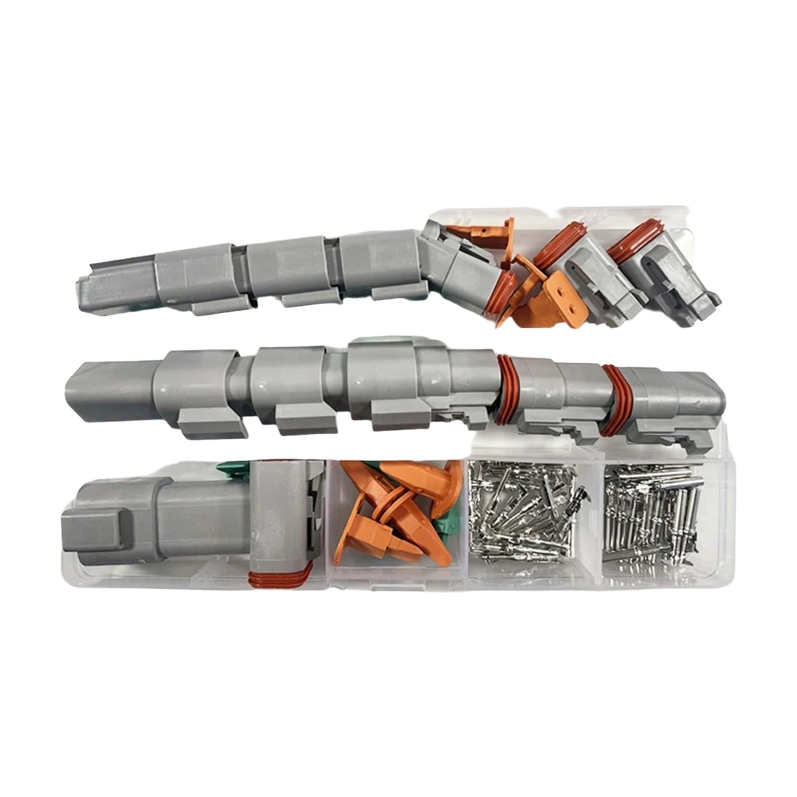 Conectores DT06 estancos para cableado de automoción, juego de 250 piezas con caja de agujas