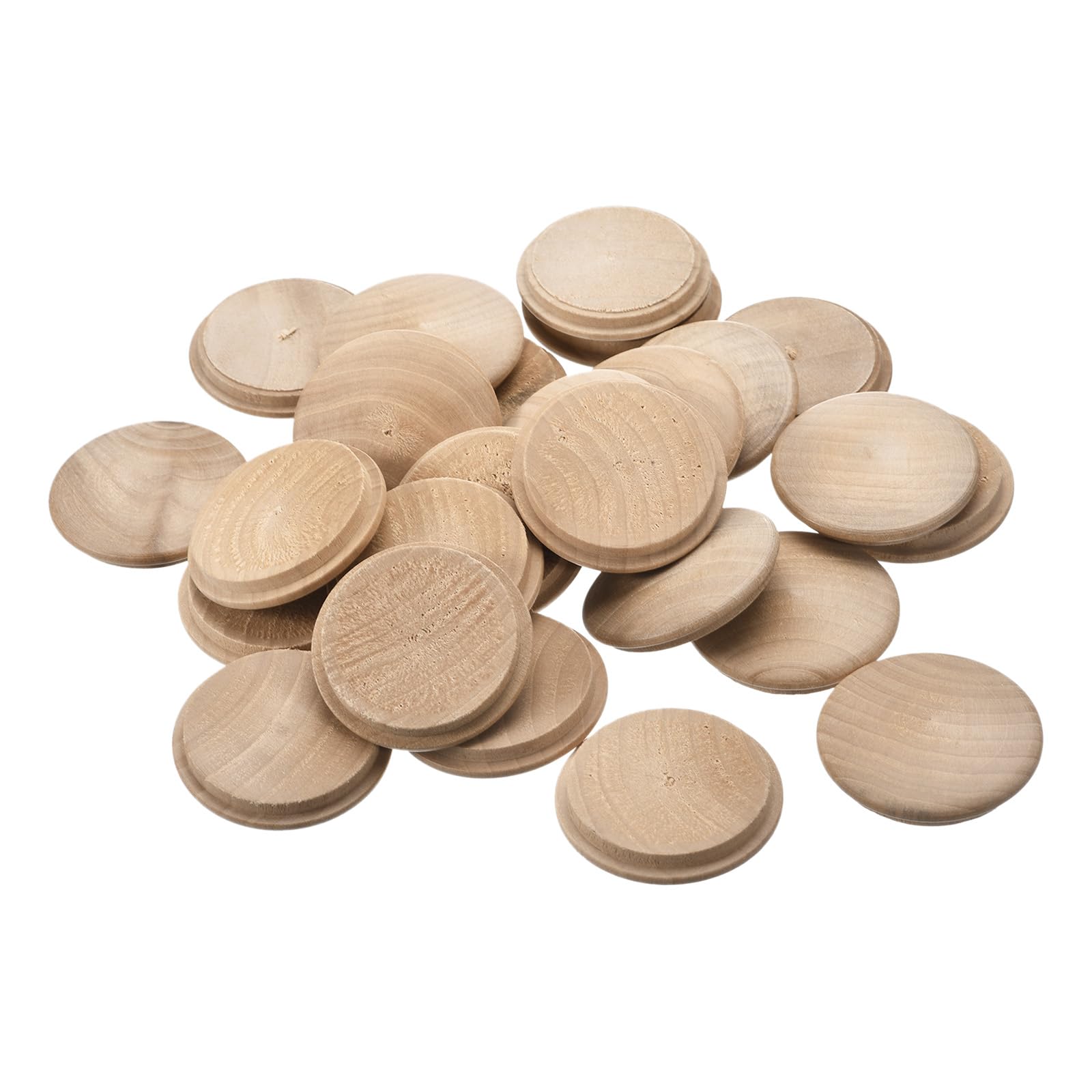 sourcing map Wood Plugs, 50Pcs 45 x 40 mm - Beech Wood Button Top Plugs, Screw Hole Covers, Decorative Wooden Cover for Stair Chair Craft Furniture Woodworking