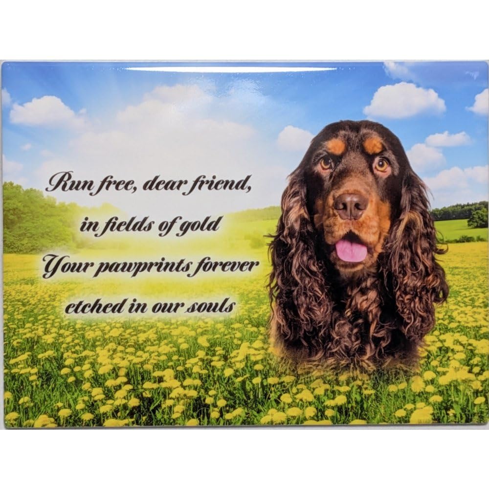 In Memoriam Rectangular Tile Pet Grave Plaque (20 x 15 cm) (Cocker Spaniel, 20 x 15 cm)