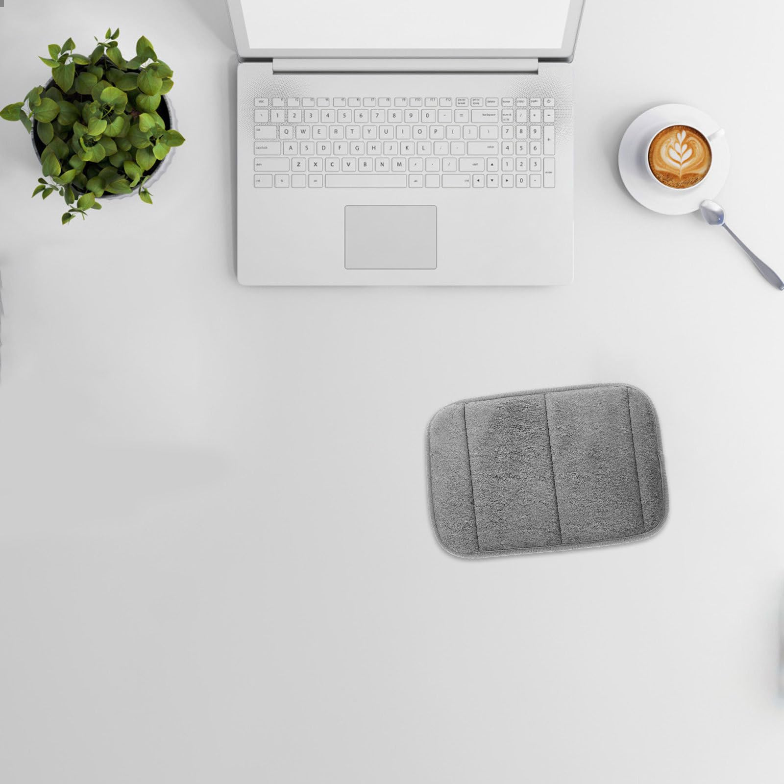 Alfombrillas de Ratón para Ordenador 2 Piezas Memoria Espuma 30 Cm Gris Antideslizantes para Oficina y Portátil, Superficie y Lavable para Juegos y Trabajo