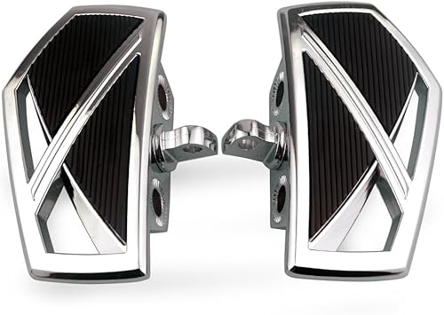 Boldness Estriberas de motocicleta, clavijas delanteras reposapiés estribos ajustables se adapta a Harley Electra Glide Softail Dyna Chopper con