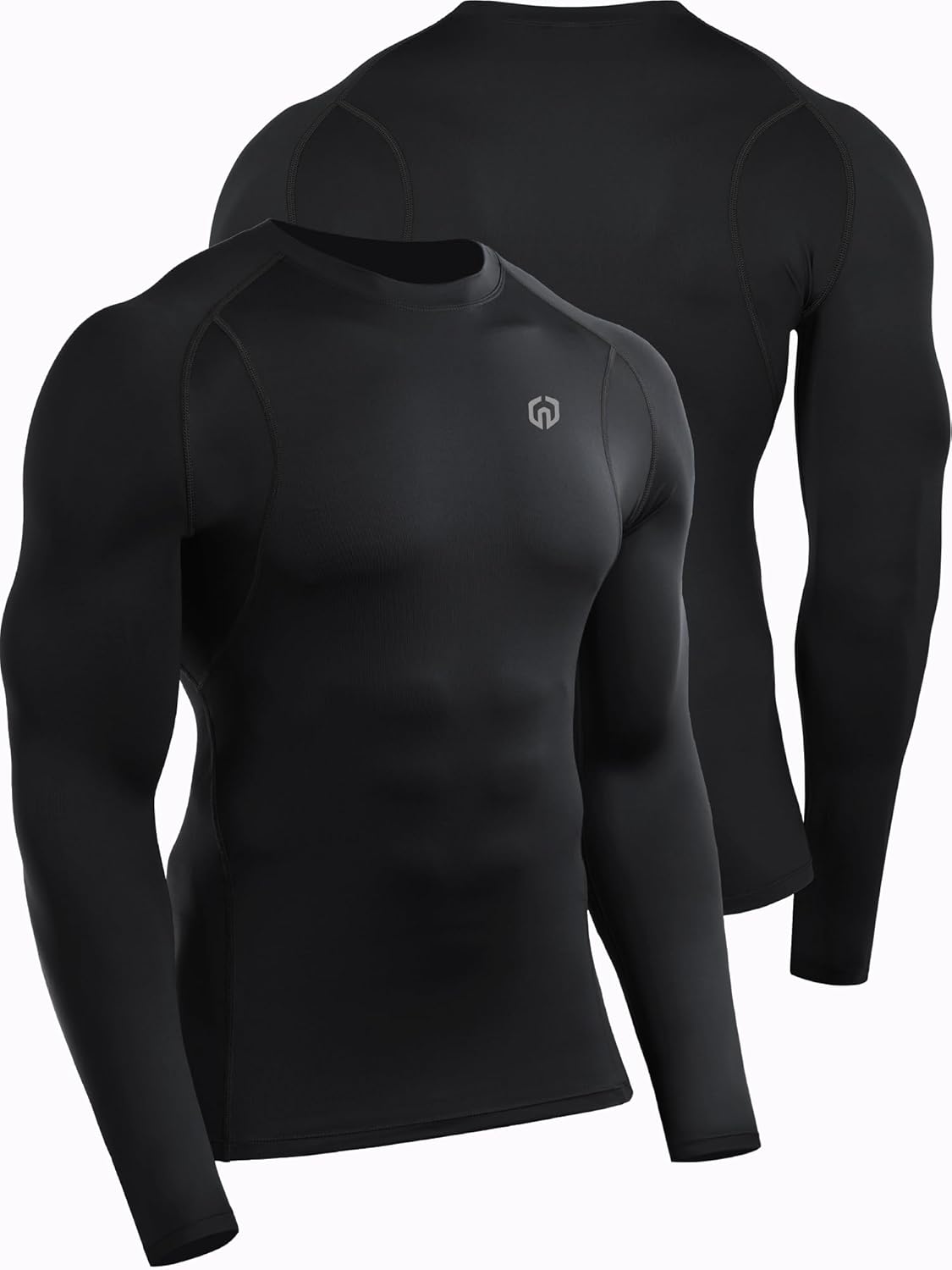 NELEUS 4 Pack Men's Workout Long Sleeve Shirts Compression Dry Fit Muscle Tops - Image 7
