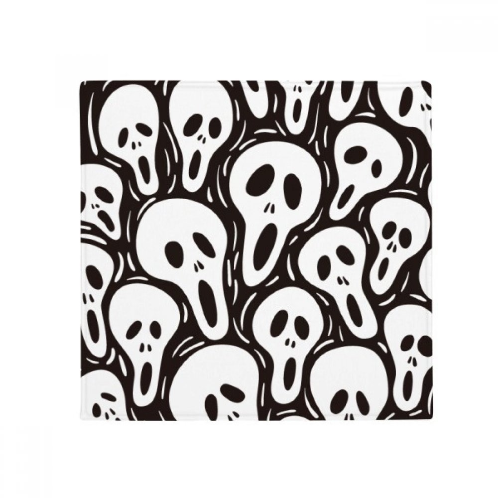 Pet Mat Crâne Tapis Halloween Antidérapant Cuisine Tapis de Sol Multicolor Carré 80x80cm