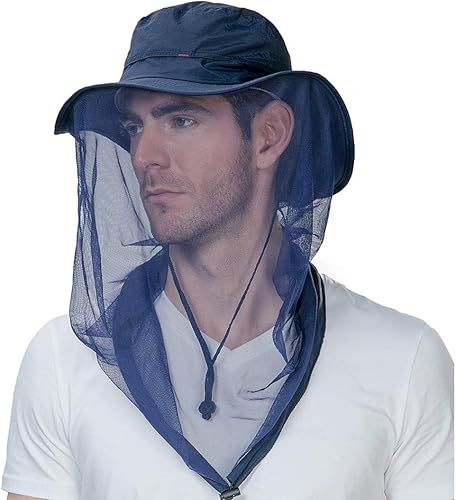 Miniatura 9 de Comhats Sombreros de malla de nylon de malla de velo para hombres protección UV sol pescajardineríanavegación al aire libre