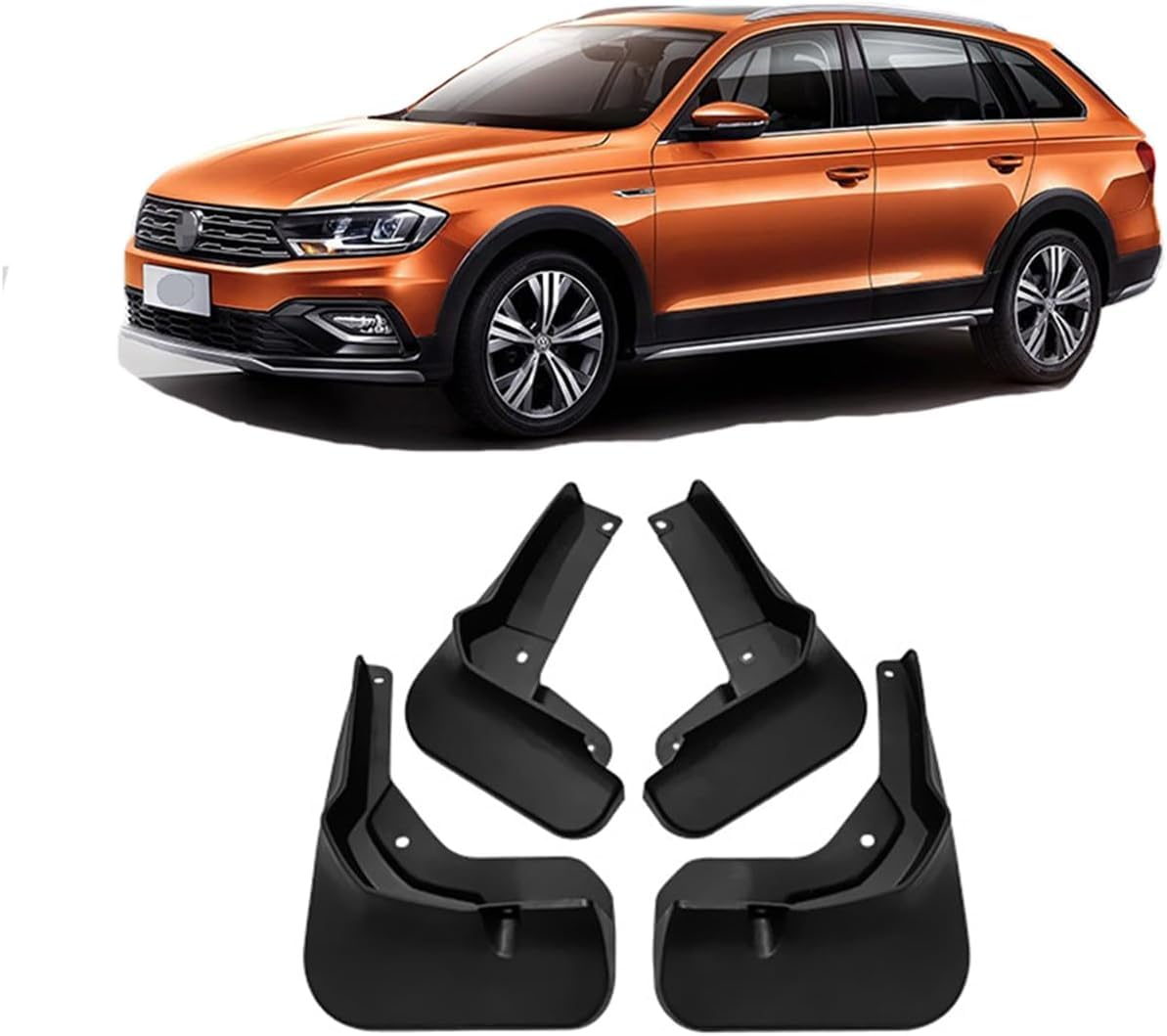 Guardabarros delanteros y traseros VW C-Trek 2017-2020, kit de gomas negras sin taladrar