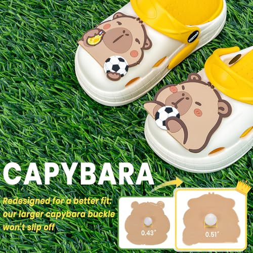 Image of Cute Capybara Slippers for Kids,Kids Girls Boys Clogs Garden Shoes,Funny Toddler Animal Slides Sandals,Water Shower Beach Pool Slippers Indoor Outdoor