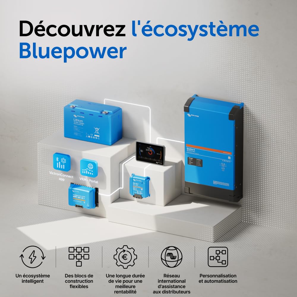 Victron Energy SmartShunt 500 Amp Moniteur de Batterie (Bluetooth) | Victron Smart Shunt avec Bluetooth - Informations détaillées dans l'application