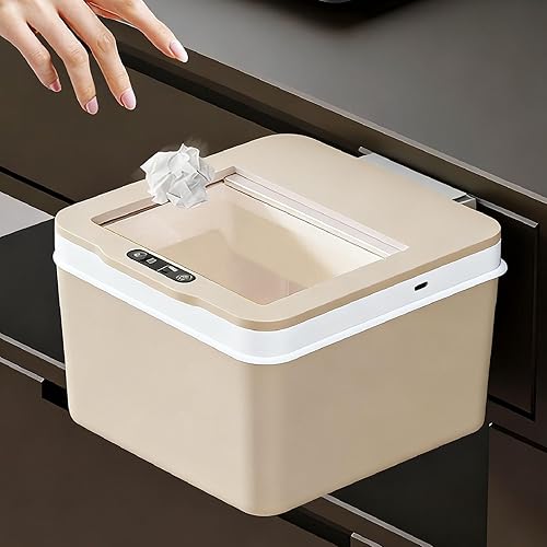 Miniatura 3 de AUNMAS Sensor Desktop Trash Can Automatic Touchless Waste Bin 4L Smart Sensor Trash Can with Electric Lid for Office Bathroom Car Kitchen