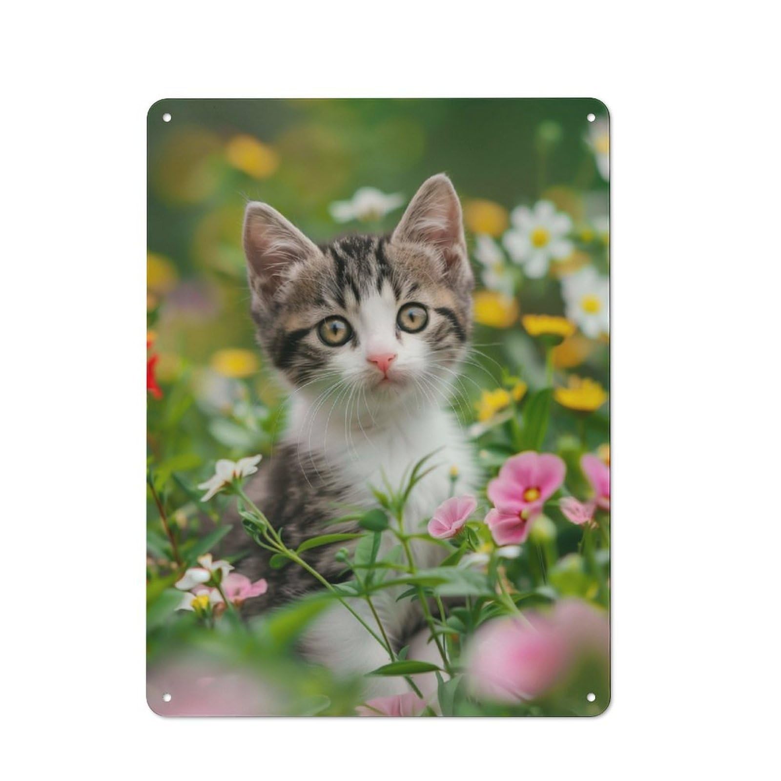 Junmoney Kittens Play Vintage Metal Plaque 40X30cm For Dining Room Or Kitchen, For Home Decor Collectors Refreshing A Room In Autumn