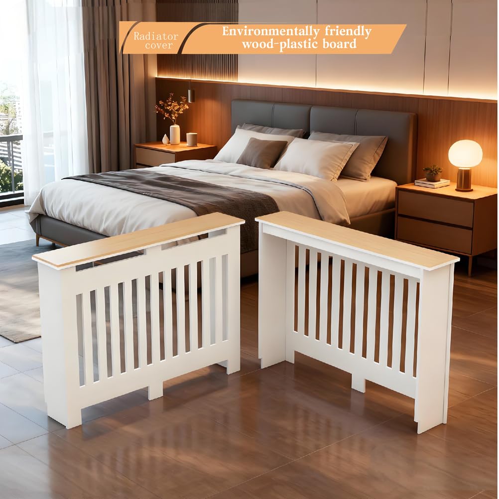 Heizungsabdeckung mit Ablage, MDF-Heizkörperabdeckung, 70 x 80 x 20 cm, für Wohnzimmer