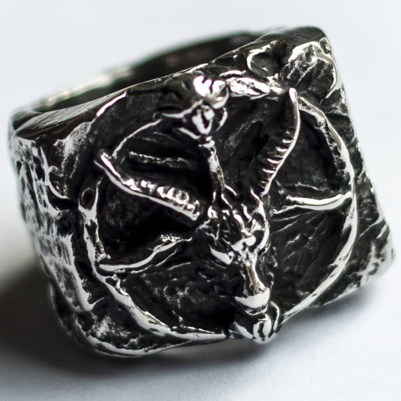 Image of Death Skull Ring for Men Stainless Steel Jewelry Biker Rings Scary Death Ring Skull for Gifts