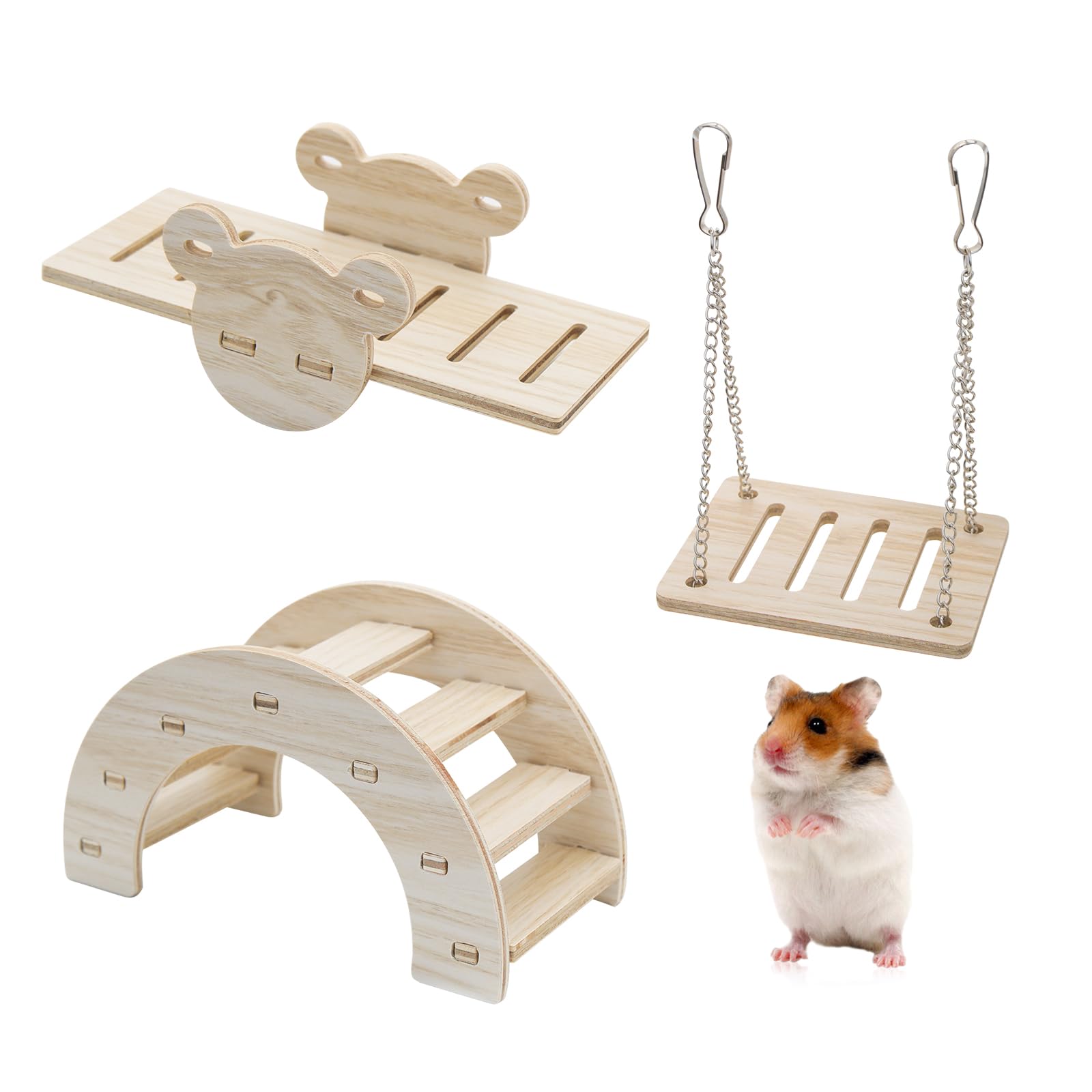 LuckyOpt 3 Pcs Hamster Toys