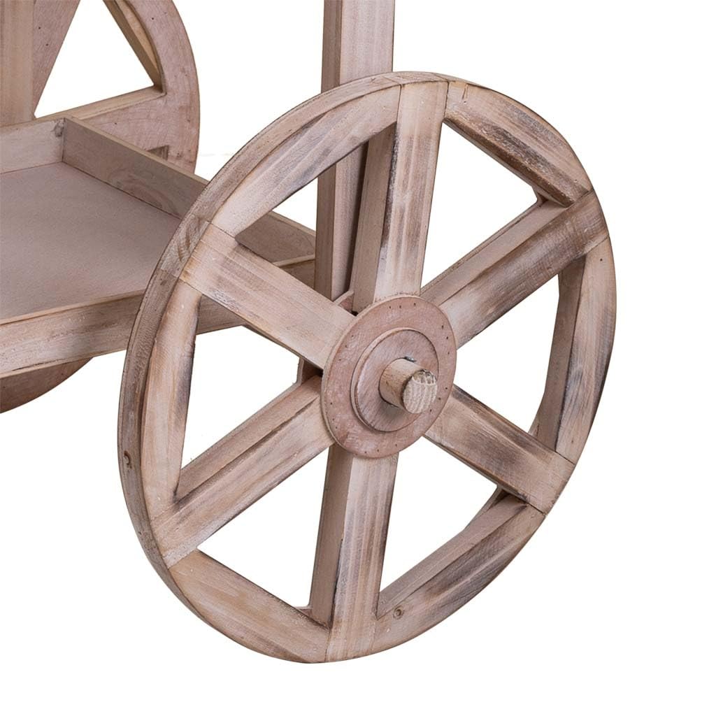 WANDERLUST DECO Carro Expositor de Madera Blanco 95x51x128