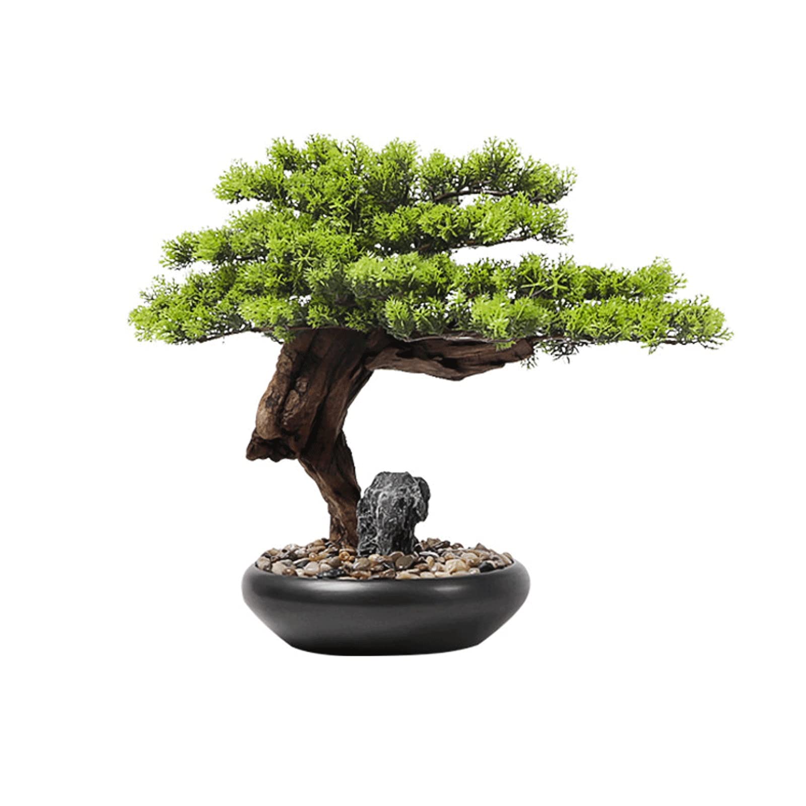 WOTZOV Artificial Potted Plant Artificial Bonsai Treefake Plants Ceramic Potted Tree Decoration