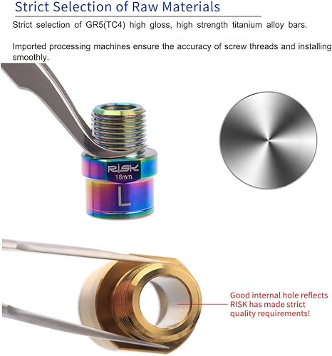 Miniatura 8 de Extensores de pedal de bicicleta, aleación de titanio de 160.787 in, 916" roscado, para bicicleta de montaña, bicicleta BMX