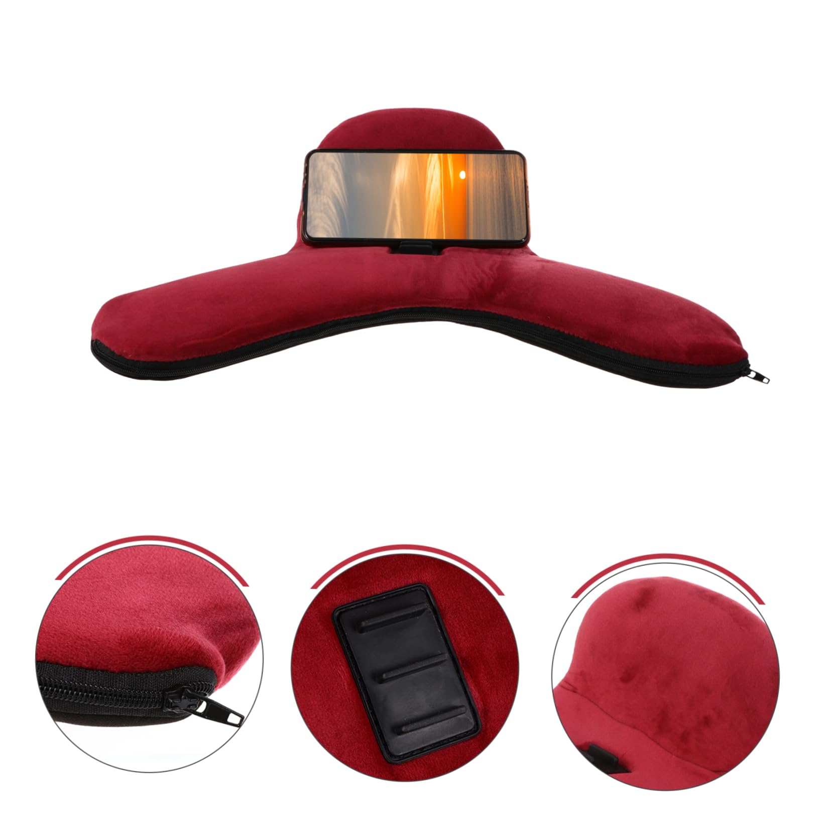 SECFOU Soporte para Teléfono y Tableta con Almohada Ergonómica Soporte De Escritorio para Ver Videos y Leer Compatible con Smartphones y Color