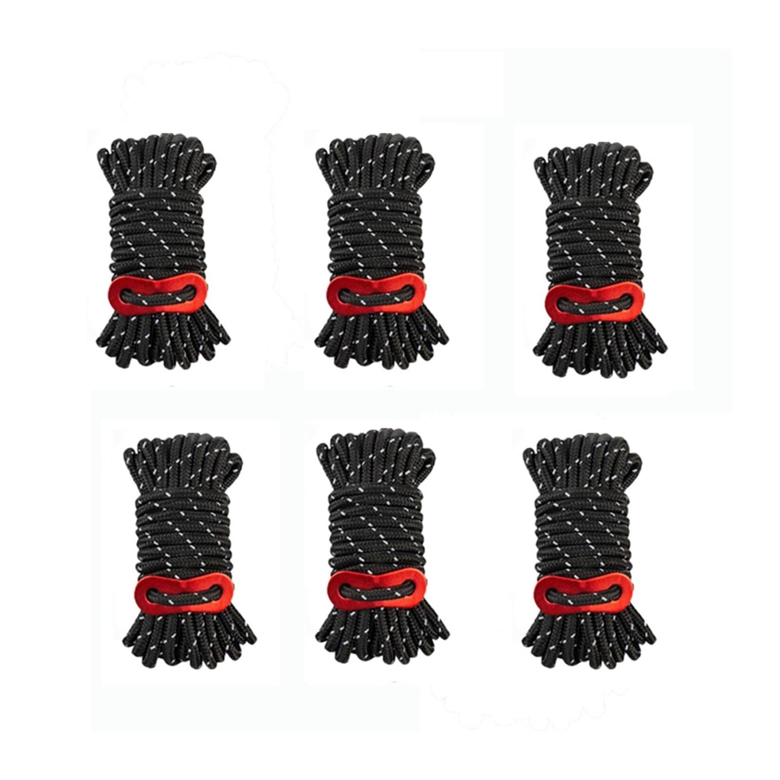 Guy Ropes Reflective Tent Guyline Ropes With Tensioner Adjuster Outdoor Rock Climbing Rescue Rope For Camping Hike Climb Tarp Canopy
