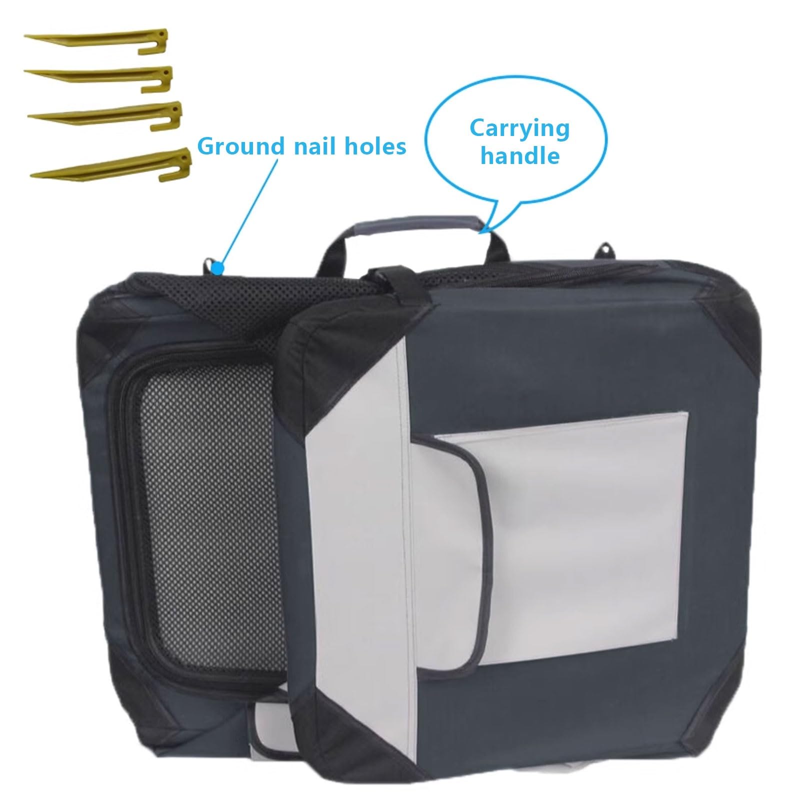 Gabbia per cani, trasportino pieghevole con lati morbidi con pannelli in rete traspirante, tessuto Oxford resistente e telaio in acciaio, design portatile per cani e gatti