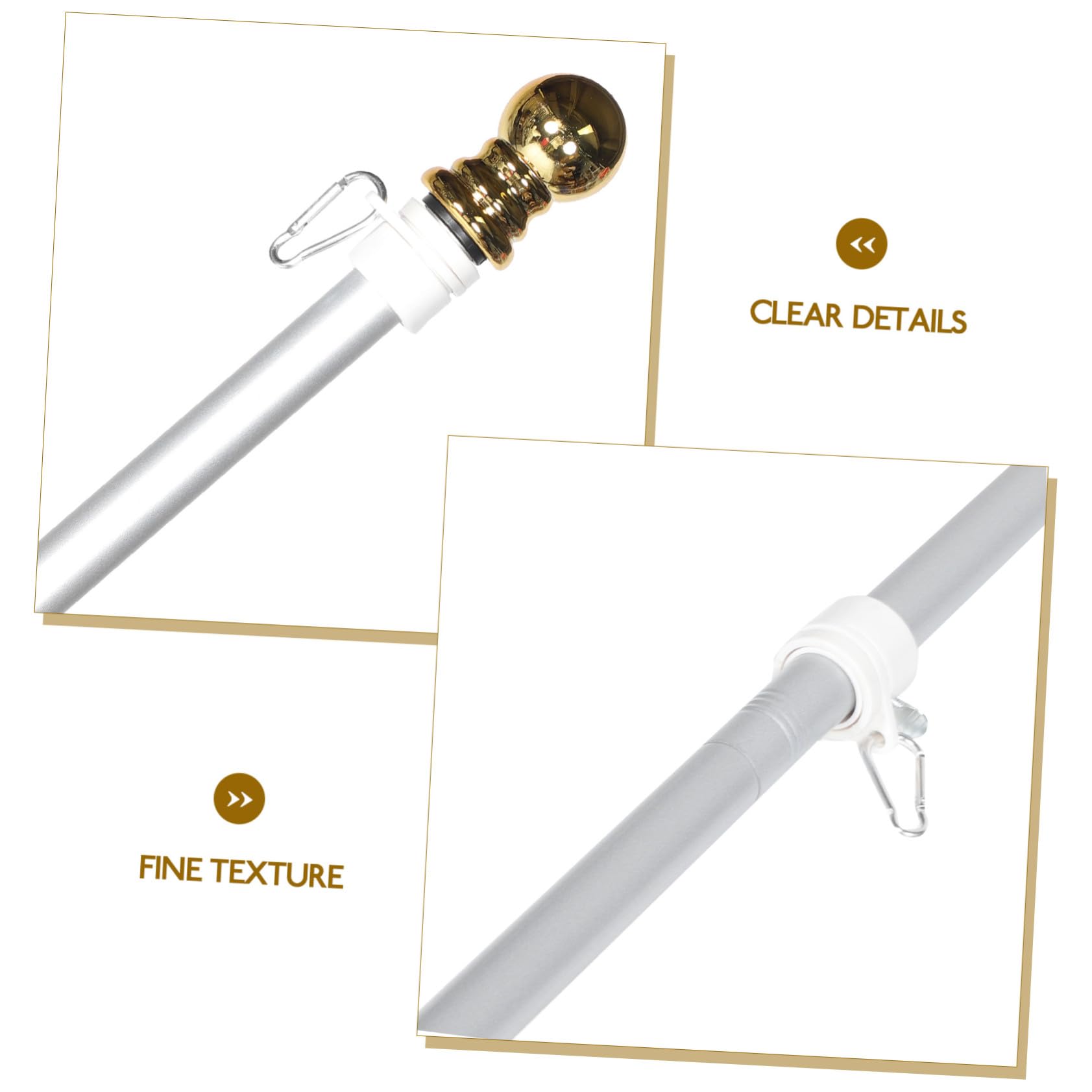 NUOBESTY Asta Bandiera in Acciaio Inossidabile Antiruggine con Anello Rotante Supporto Resistente per Giardino Cortile e Balcone Bandiera Esterno Multifunzionale