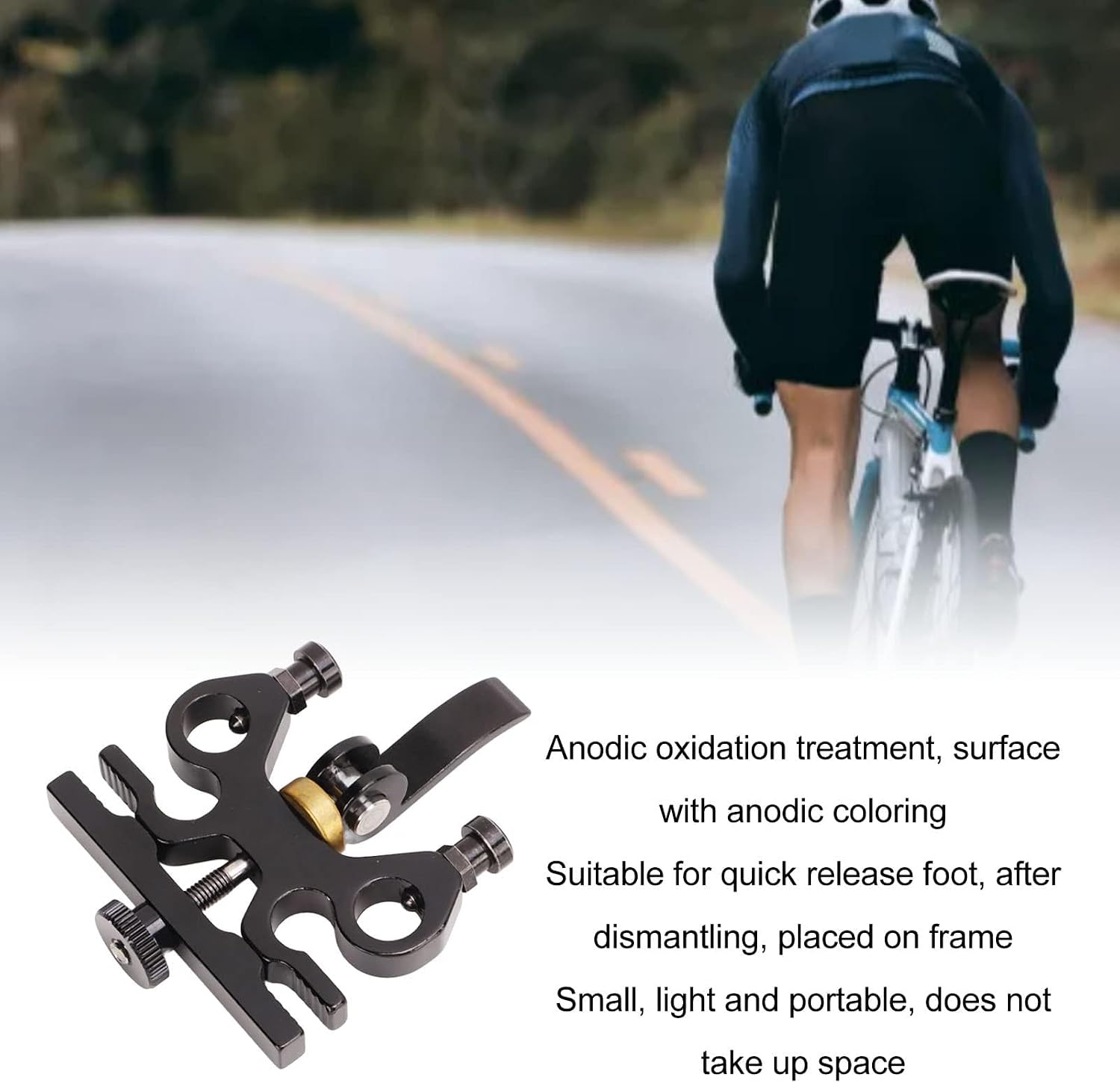 Bike Folding Pedal Holder, Aluminum Alloy Quick Release Pedal Placement Bracket Portable Bike Placement Buckle for Road Folding Bikes