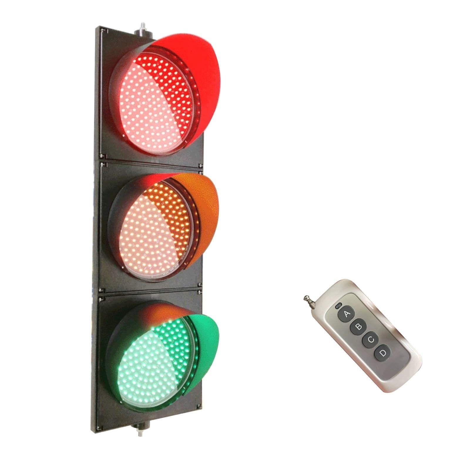 Luz de señalización LED de 30 cm (12") en rojo, amarillo y verde, carcasa de policarbonato impermeable IP65 para muelles de carga industriales, luz para bahías de alta re