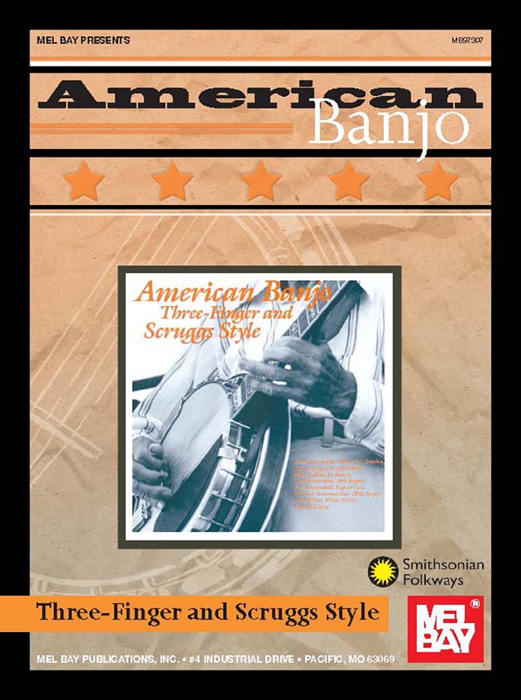 Méthode banjo américain instrument de musique partitions Scruggs style picking livre anglais