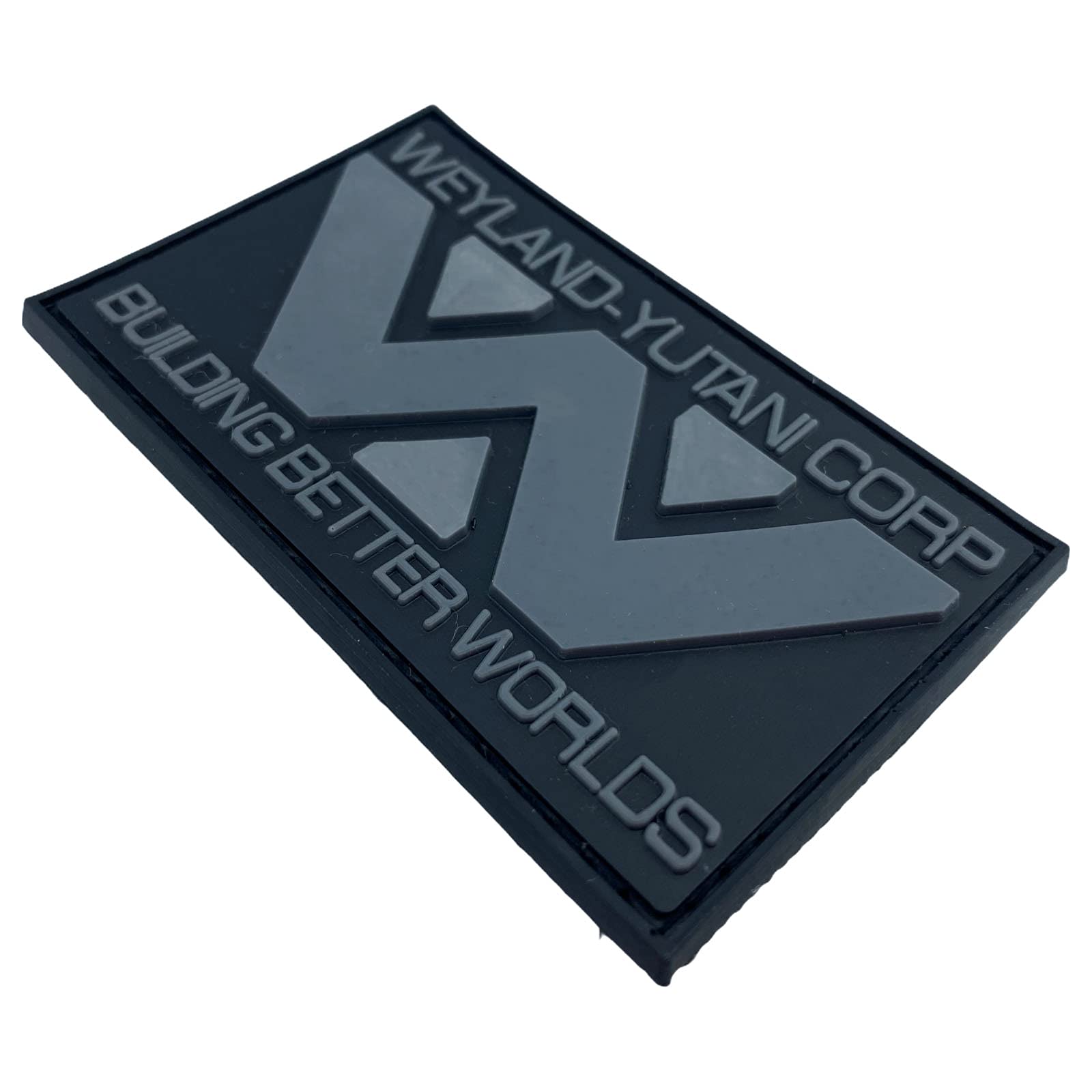 Weyland Yutani Building Better Worlds Grey Airsoft PVC Morale Cosplay Patch, black grey, 80mm x 50mm - Image 3