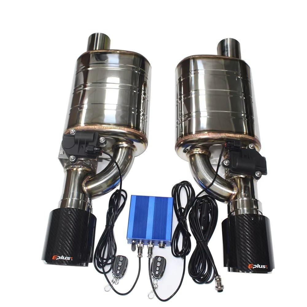 Tubo Scarico Auto 1 Paio Kit Tubi Controllo Valvola Elettrica Scarico Silenziatore Angolare Regolabile Acciaio Inossidabile Universale