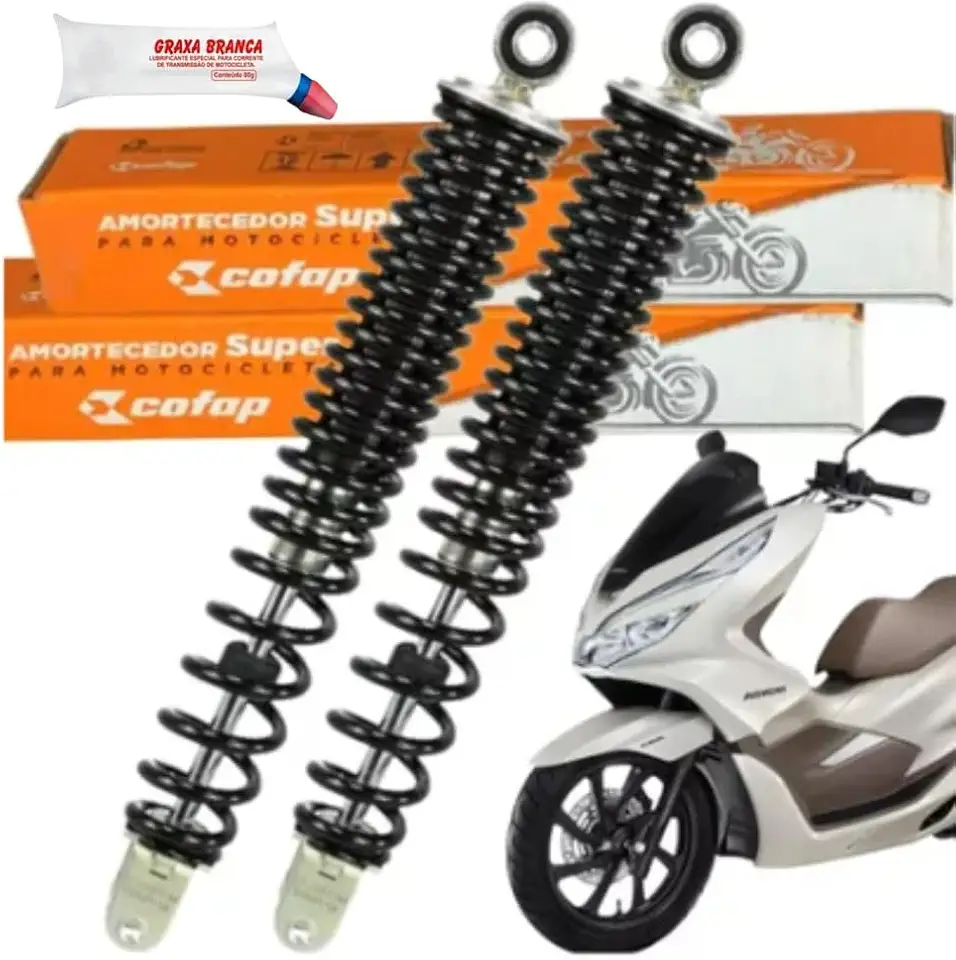 Cofap - Amortecedores Traseiros para Motocicleta PCX 150 2019 a 2024 - Conjunto de Amortecedores Originais - Inclui Graxa