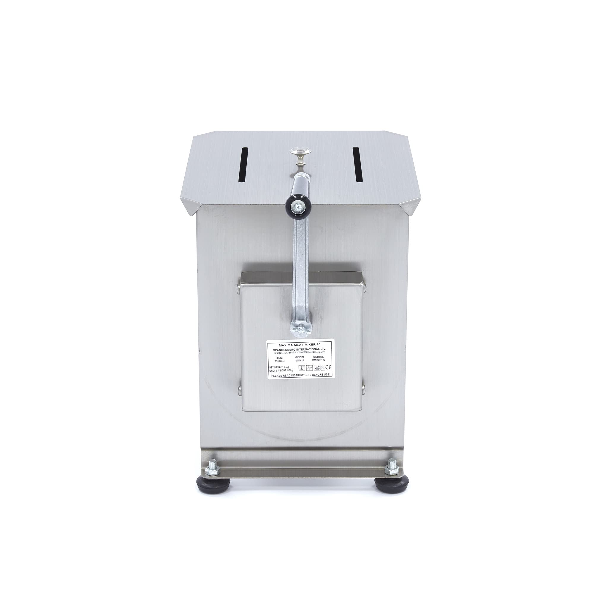 Maxima Mixeur à viande gastro - 20 l - 16 kg de viande - Axe unique - Manuel