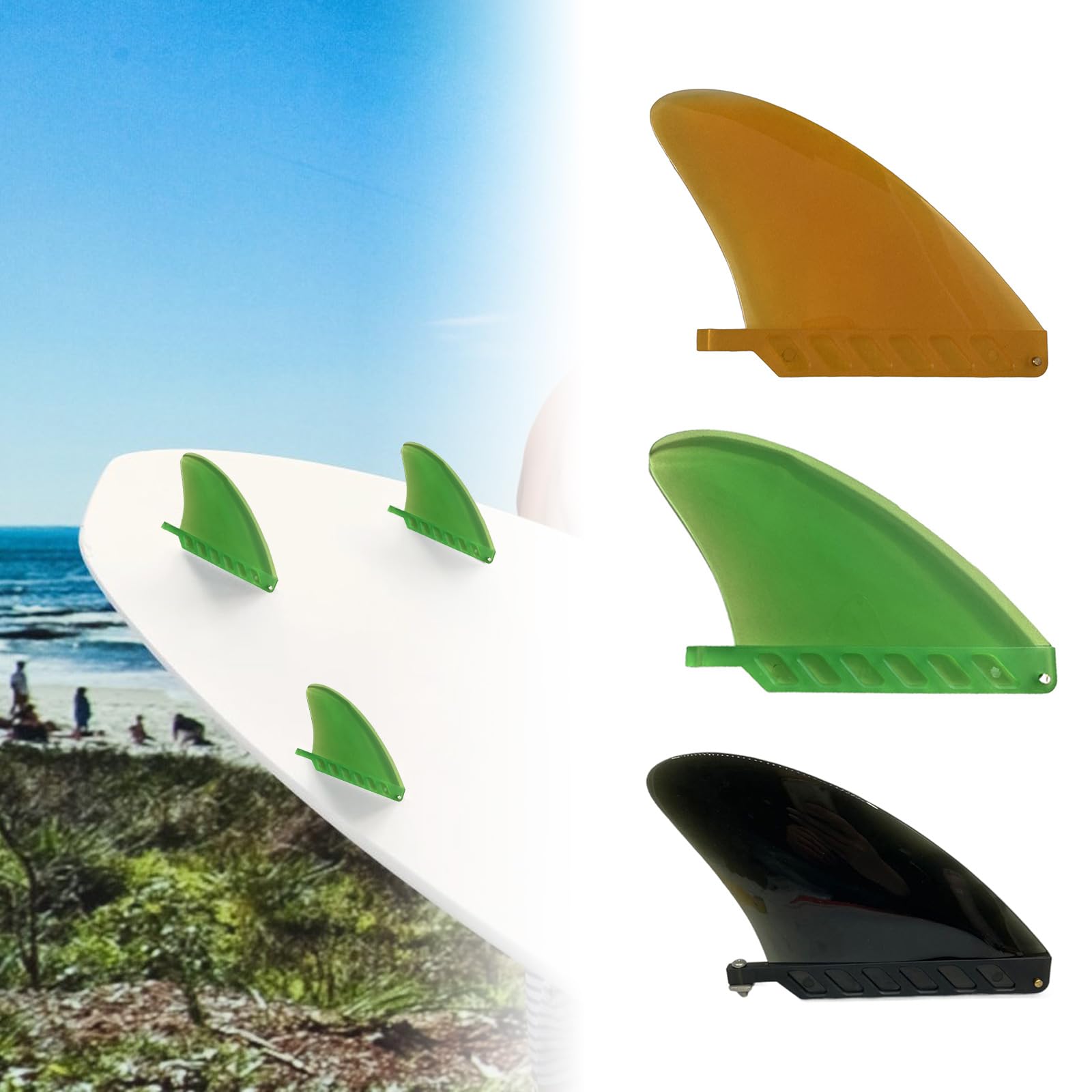 サーフィン　サーフボード　ボード　板　フィン　海　夏 Amazon | ソフト柔軟なセンターフィンホワイトウォーターズ