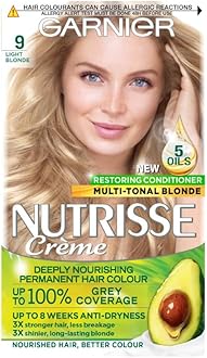 Garnier Nutrisse Permanent Hair Dye, Natural-looking, hair colour result, For All Hair Types, 4.3 Dark Golden Brown