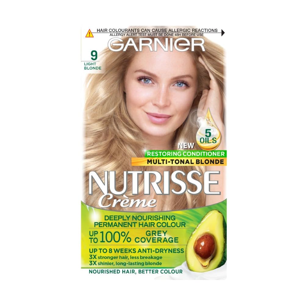 Garnier Nutrisse Permanent Hair Dye, Natural-looking, hair colour result, For All Hair Types, 4.3 Dark Golden Brown