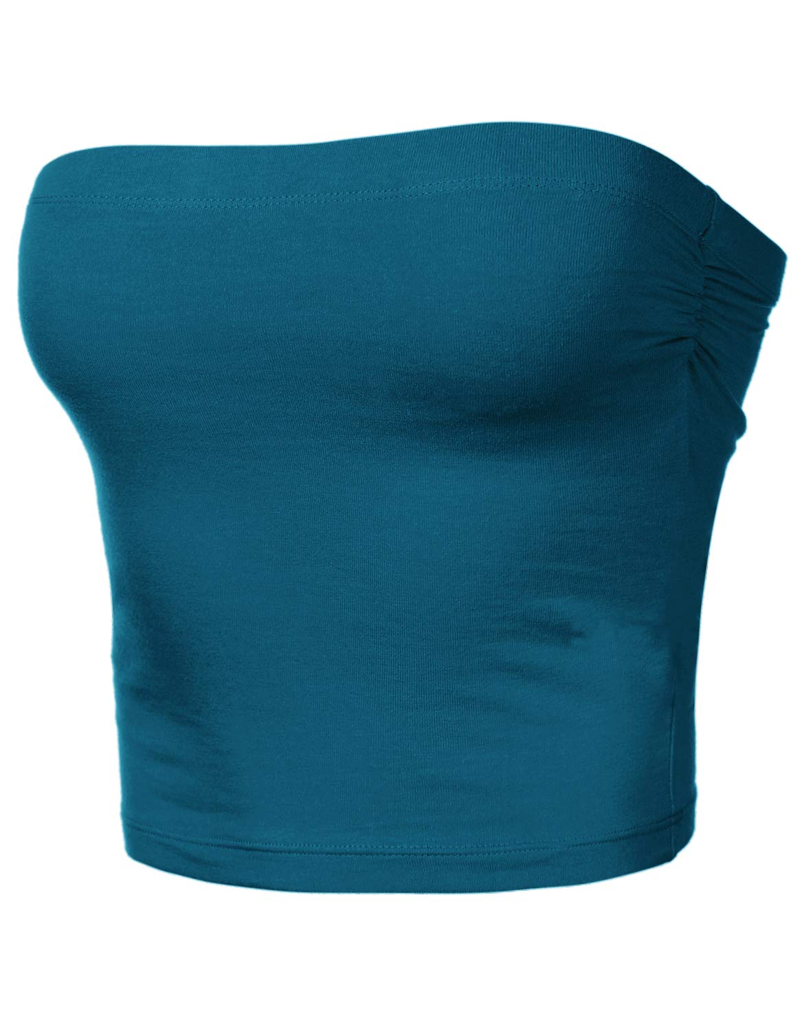 Women's Shapewear Tube Tops Strapless Ruched Built-in Shelf Bra