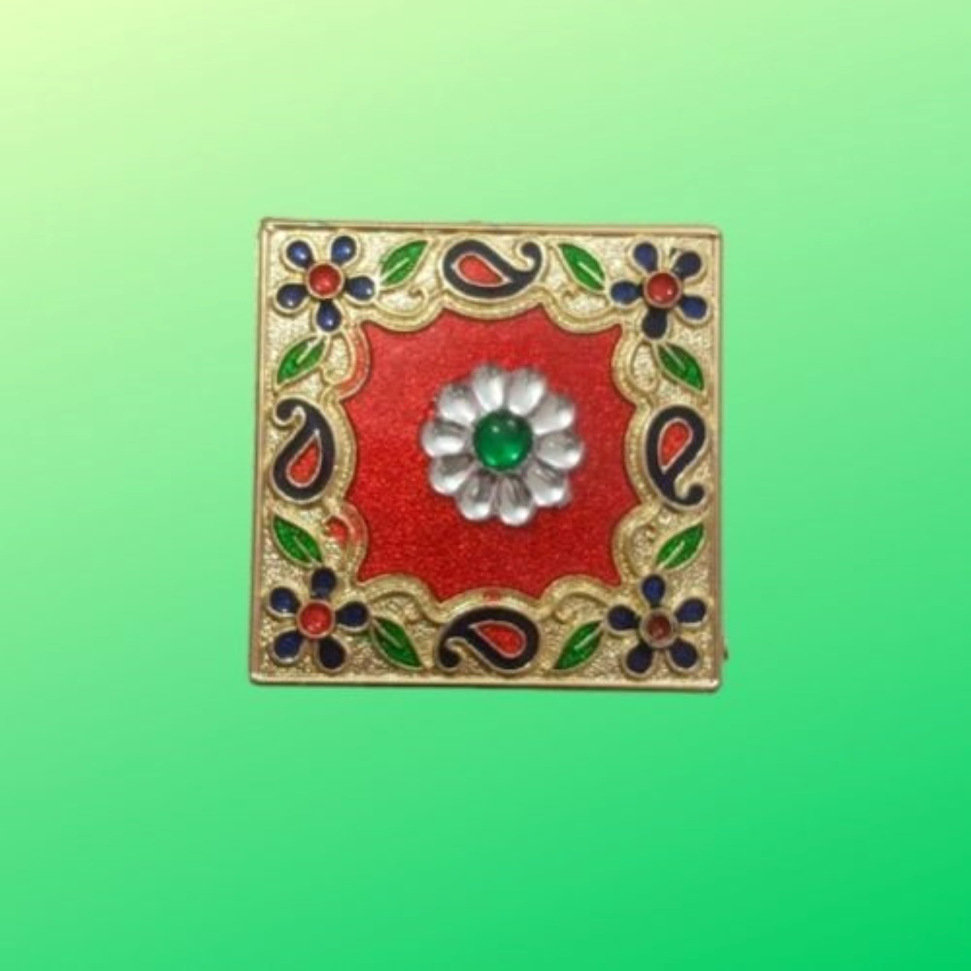 Meenakari Pooja Thali - Haldi Kumkum Holder -6