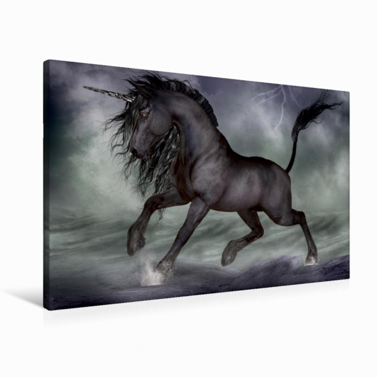 Premium Textil-Leinwand 90 x 60 cm Quer-Format Sturmbringer | Wandbild, HD-Bild auf Keilrahmen, Fertigbild auf hochwertigem Vlies, Leinwanddruck von Andrea Tiettje