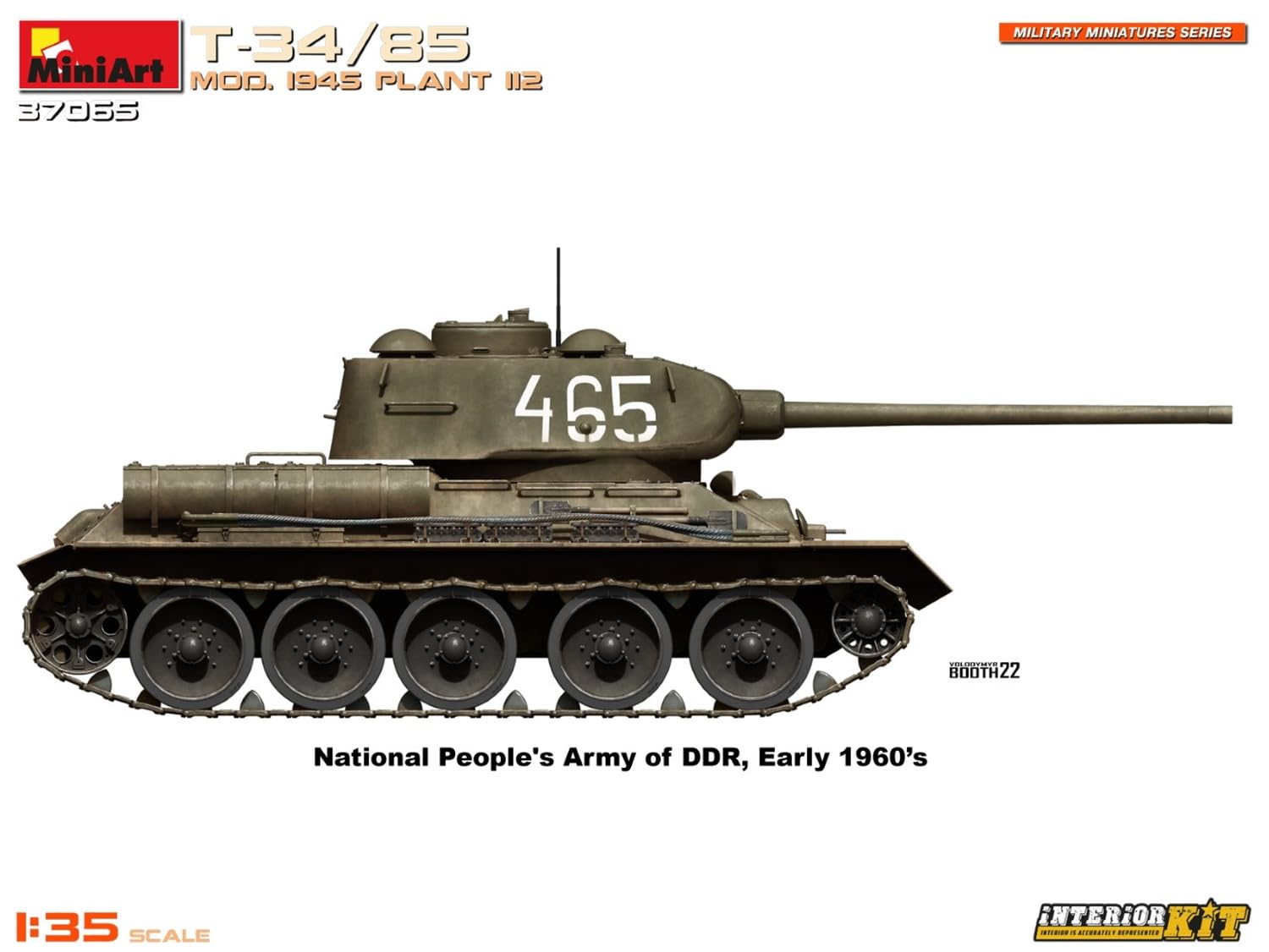 MiniArt 1:35 - T-34-85 Mod. 1945. Kit Interior de Planta 112