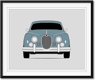 Jaguar Mark 1 (1955-1959) MK1 Inspired Poster Print Wall Art Decor Handmade (Unframed)