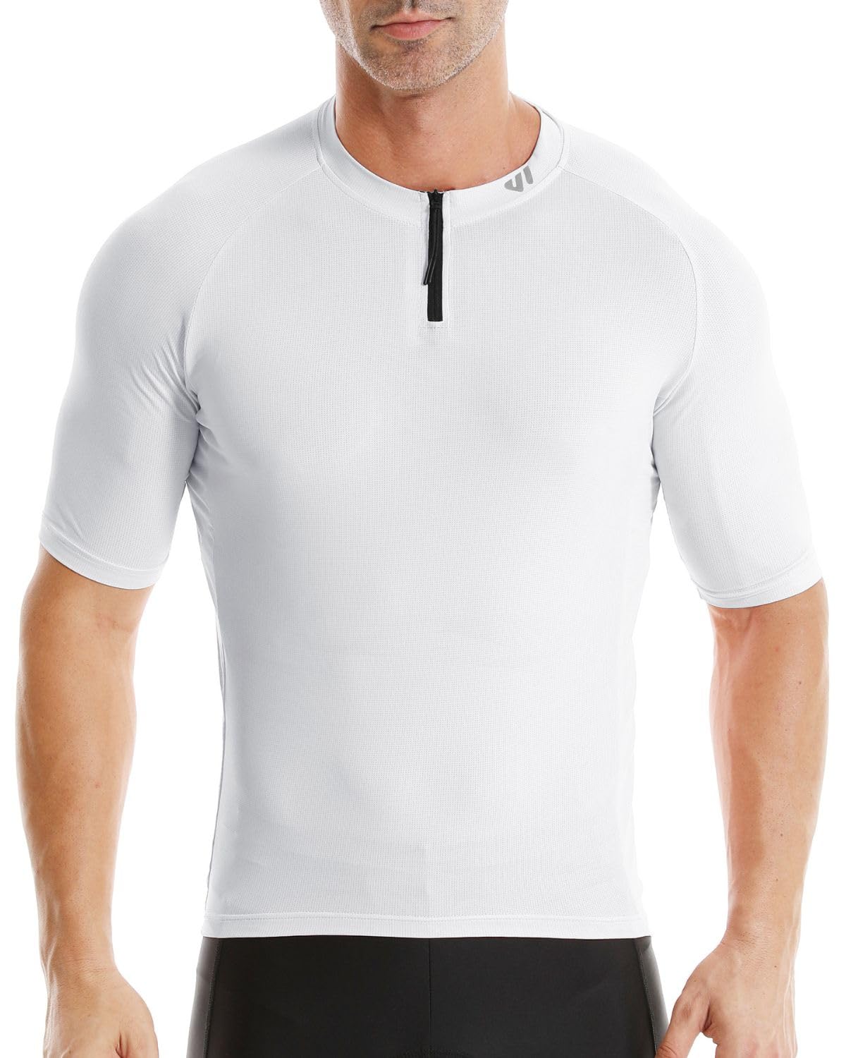 Wulibike Rennrad Trikot Herren Kurzarm, 1/4 Reißverschluss Fahrrad Shirt Mit 3+1 Rückentaschen Fahrradbekleidung