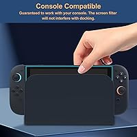 Vista 8 de Paquete de 2 protectores de pantalla antirreflectantes para Nintendo Switch 2 [7.9 pulgadas], ultra transparente, bloqueo de luz azul, resistente a