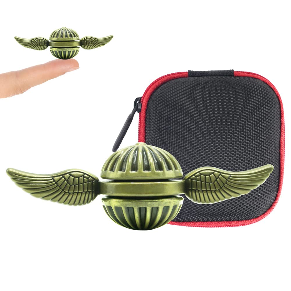 Metal Orb Ball Fidget Spinner Anti-Anxiety Stress Relief Focus Meditation Break Bad Habits ADHD EDC Finger Spinning Sensory Toy Gift for Kids and Adults.