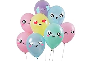 Lunaborne Kawaii Pastel Latex Party Balloons 50 Pack (Anime)