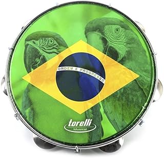 Pandeiro brasil arara 10'' - corpo verde