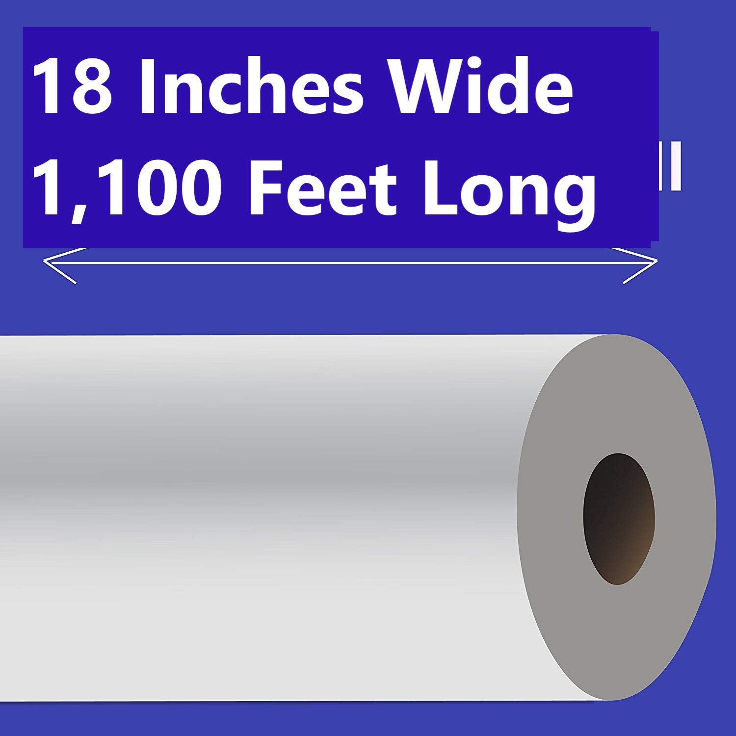 White Freezer Paper 40 lb, 1 Roll/Carton Bleached, 1-Side Polyethylene Coated, Kraft Wrapping Paper – Made in the USA (18" x 1100')